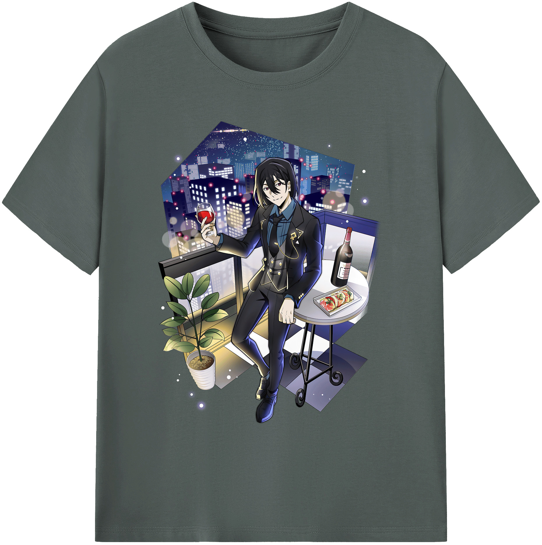 （画像用） 文豪ストレイドッグス Bungo Stray Dogs 綿100％ メンズ半袖Tシャツ｜肌触りやわらか＆通気性